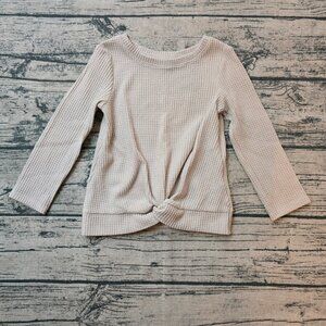 NWOT Cat & Jack Cozy Waffle Knit Long Sleeve Top Toddler 3T